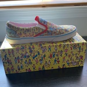 vans where is waldo slip on mens 10